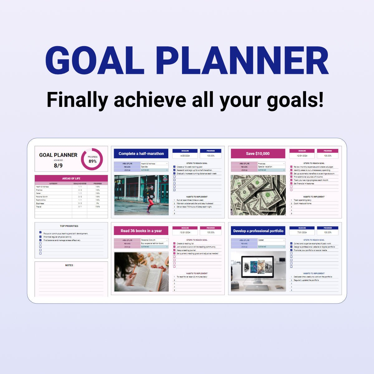 Habit Tracker & Goal Planner - Organization Masters