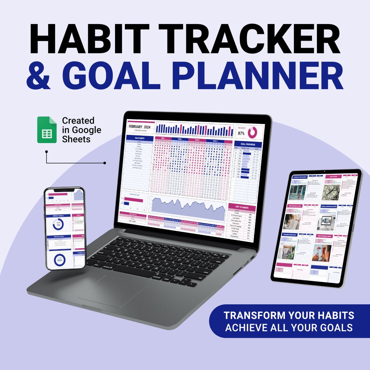 Habit Tracker & Goal Planner - Organization Masters