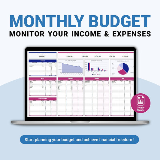 Monthly Budget Planner - Organization Masters