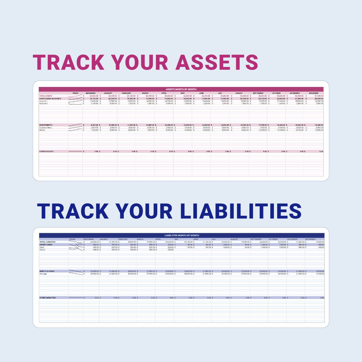 Net Worth Tracker - Organization Masters