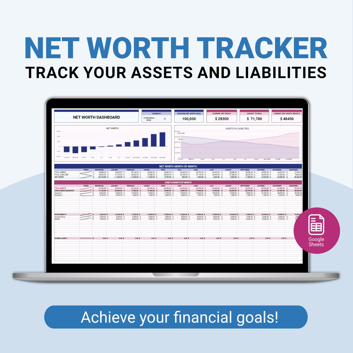 Net Worth Tracker - Organization Masters