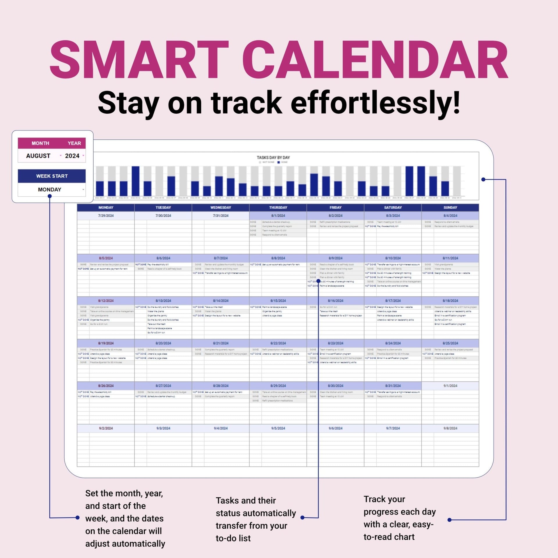 To Do List with Smart Calendar - Organization Masters