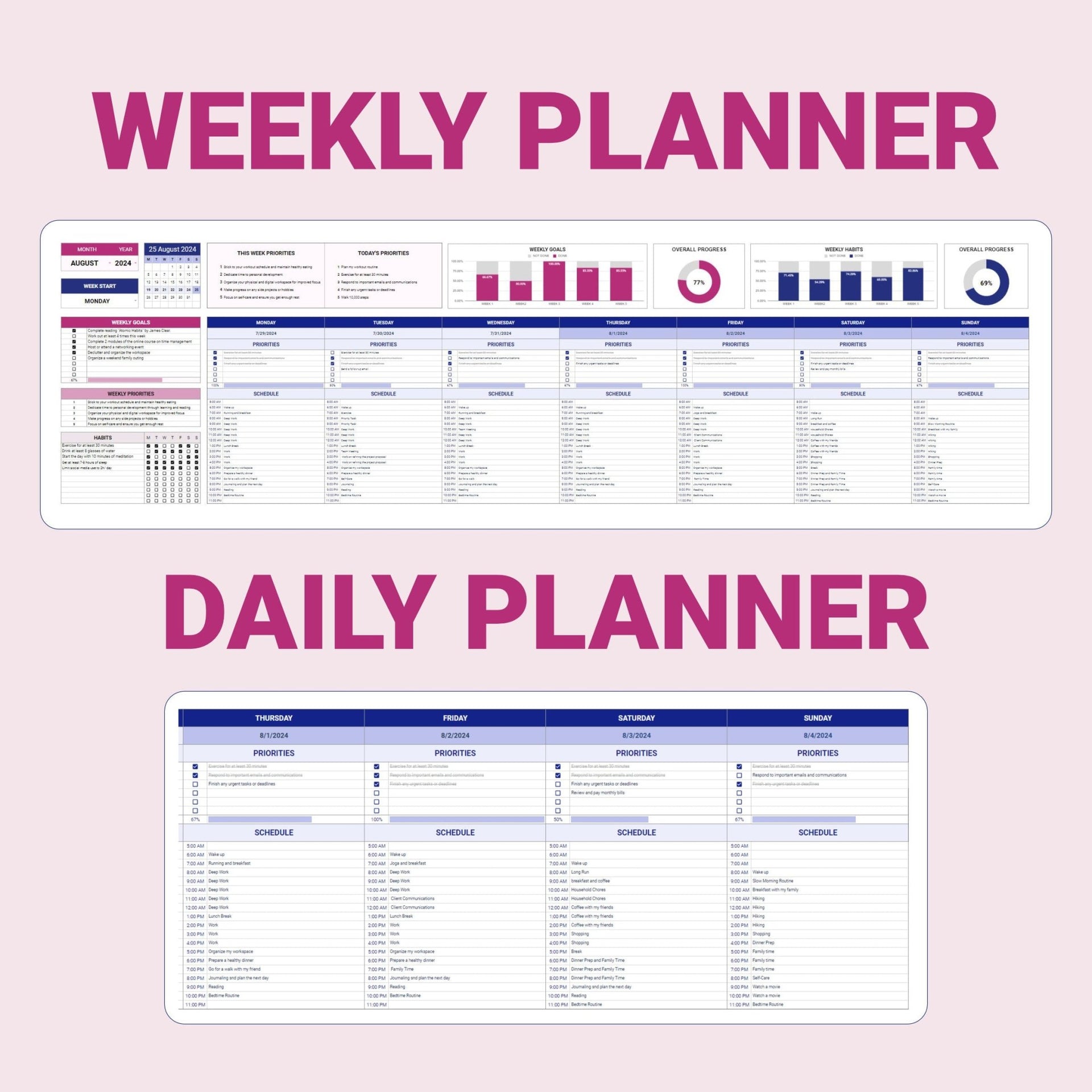 Weekly Planner - Organization Masters